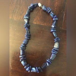 Vintage  Lapis Luzuli Stone Necklace/Choker